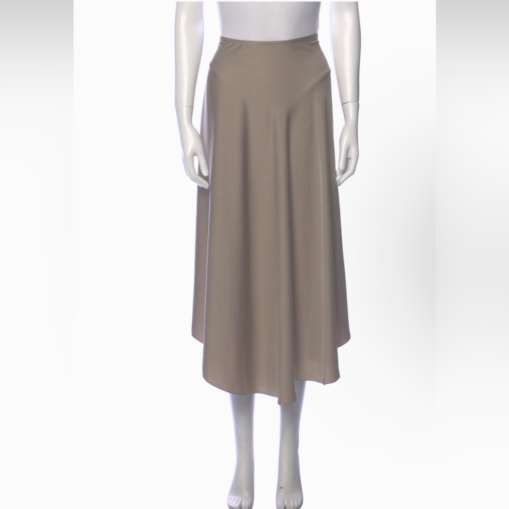 SOLD Lapointe Satin Midi Handkerchief Skirt